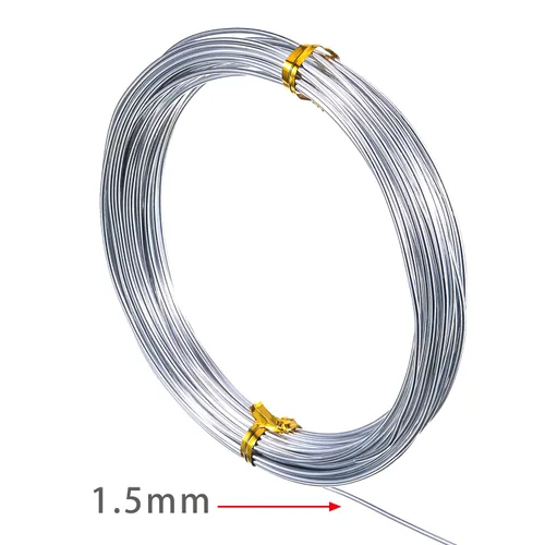 Miniatura 2 de TecUnite Alambre de aluminio para manualidades para esculpir armadura, alambre de manualidades plegable para joyería DIY