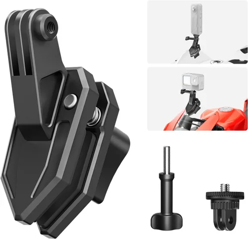 Soporte de cámara con clip para parabrisas de motocicleta para Insta360 X5/X4/X3 para GoPro para DJI Osmo Action Soporte de motocicleta con