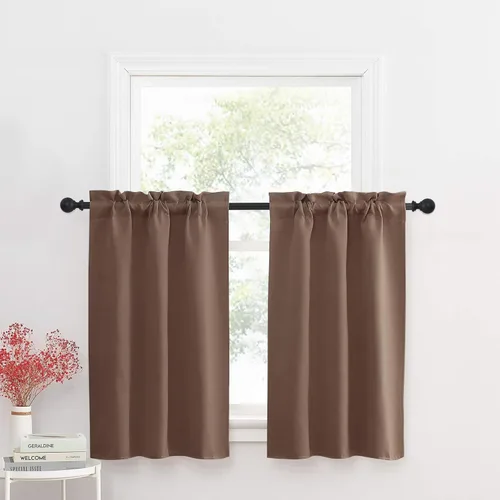 Miniatura 10 de NICETOWN Cenefas de Ventana Opacas con Aislamiento Térmico para Guardería - Paneles de Cortina con Bolsillo para Barra de Decoración del Hogar