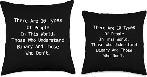 Miniatura 3 de There Are 10 Types Of People Funny programmer Throw Pillow