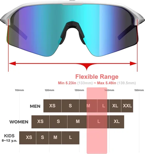 Miniatura 3 de Living out your qool time Gafas de sol polarizadas para ciclismo para mujeres y hombres, golf, correr, voleibol, MTB y deportes al aire libre 1188k