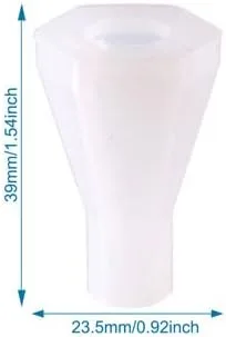 Miniatura 3 de Molde de silicona de cono facetado pirámide de resina epoxi 0.925x1.535 in para resina epoxi UV fabricación de joyas artesanías