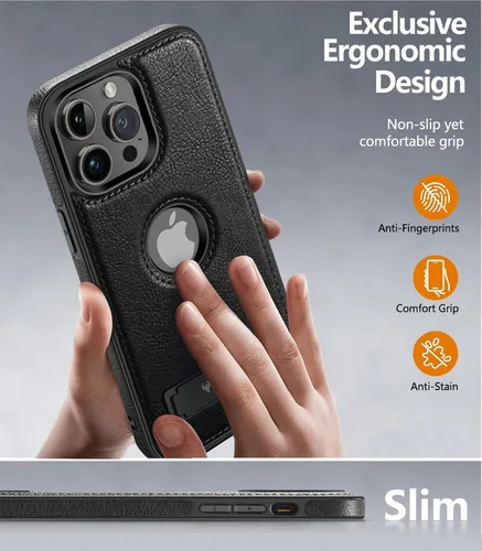 Miniatura 5 de WTCASE Funda magnética de piel para iPhone 14 Pro Max, soporte invisible integrado [compatible con Magsafe] protector delgado compatible con iPhone
