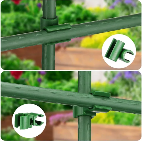 Miniatura 3 de 50 piezas de clip de conector de enrejado ajustable para plantas, estacas de plástico para jardín, tipo A, clip de hebilla para juntas de conexión