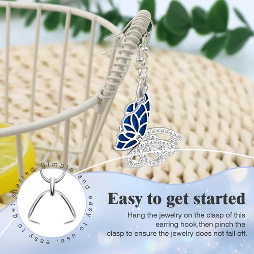 Miniatura 4 de Ganchos para aretes, 50 unidades/25 pares, alambres de oreja de acero inoxidable, ganchos de pez, piezas de joyería hipoalergénicas para hacer joyas