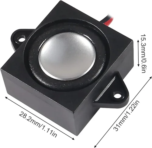 Miniatura 2 de 4 piezas de altavoz mini de 4 ohmios, 3 vatios, altavoz micro para Arduino con longitud de línea de 11 mm, terminal JST-PH2.0mm de 2 pines