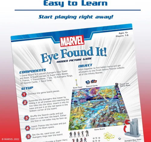 Miniatura 5 de Ravensburger Marvel Eye Found It! Juego de mesa - Juego de rompecabezas atractivo para niños y adultos Presenta personajes queridos de Marvel