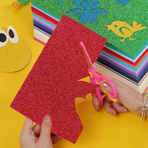 Miniatura 6 de S - Papel de cartulina con purpurina, papeles con purpurina que no se desprende, papel para manualidades y proyectos de bricolaje, papel brillante