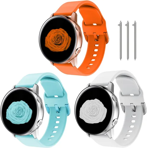 Miniatura 7 de Correa de reloj de 0.78 pulgadas compatible con Samsung Galaxy Watch 4 de 1.575 pulgadas/1.732 pulgadas, correa de reloj Galaxy Active 2 de 1.575