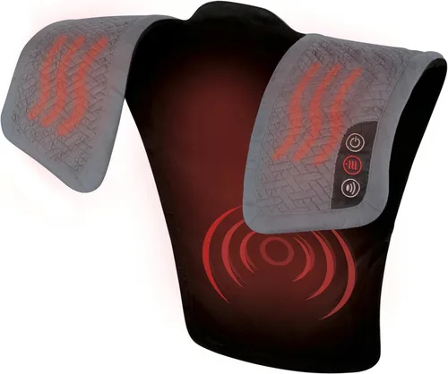 Miniatura 8 de HoMedics Almohadilla térmica, doble intensidad vibratoria calentada, envolvente de masaje para cuello y hombros para ayudar y rejuvenecer