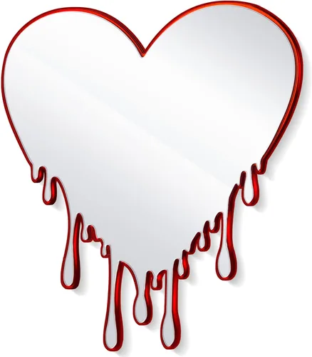 Yulejo Espejo de acrílico con forma de corazón para decoración del hogar, regalo para mujeres, color rojo