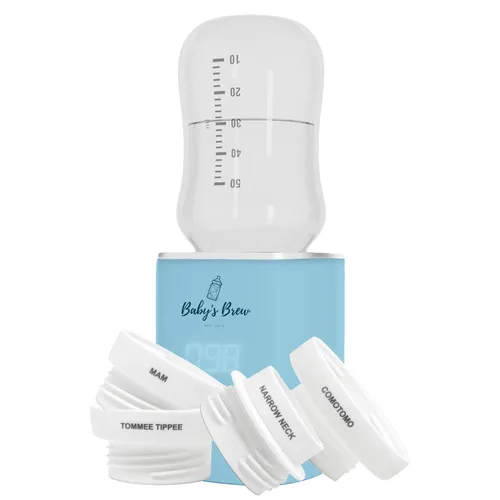 Baby's Brew Calentador de biberones portátil con juego de adaptador, calentador de biberones inalámbrico para leche materna y fórmula, recargable, a