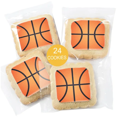 Miniatura 2 de Galletas de baloncesto envueltas individualmente, recuerdos de fiesta, paquete de 24 unidades de deportes a granel para niños Game League