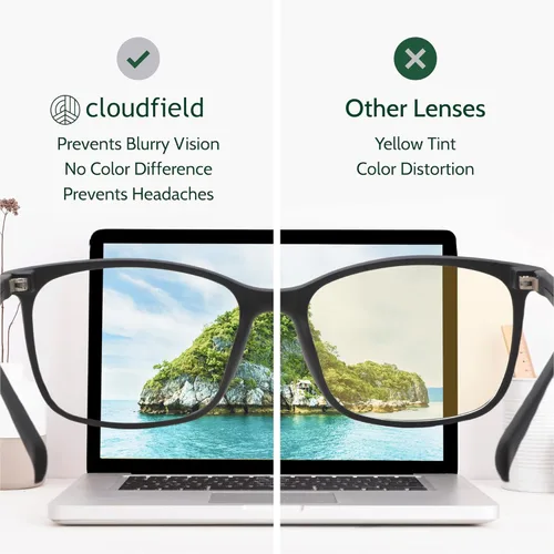 Miniatura 4 de cloudfield Lentes de luz azul para hombres y mujeres, máxima protección de bloqueo de luz azul, alivian la fatiga ocular digital, cómodos