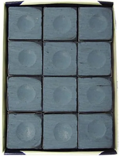 Miniatura 3 de Silver Cup caja de gis para tacos de pool/billar, 12 cubos. Azul