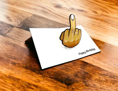 Miniatura 3 de Tarjeta de cumpleaños desplegable de humor oscuro con mensaje sorprendente en 3D Tarjeta emergente de cumpleaños de broma para amigos, familia