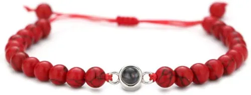 Miniatura 10 de Pulseras, elegante pulsera para parejas con 100 idiomas "I Loves You" Proyección en cristales mate piedra portátil para aniversarios