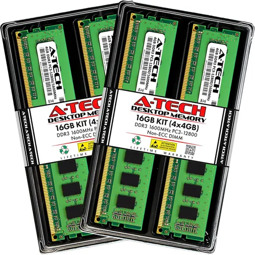 Miniatura 9 de A-Tech Kit de 16 GB (2 x 8 GB) RAM para Dell OptiPlex 9020, 9010, 7020, 7010, 3020, 3010, XE2 (USFF/SFF/MT/DT) DDR3 1600 MHz DIMM PC3-12800 UDIMM
