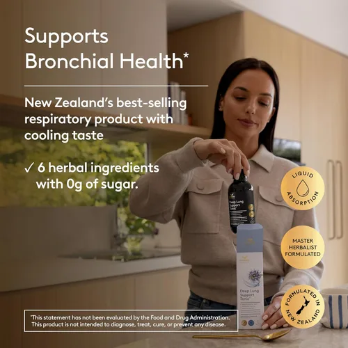 Miniatura 3 de Tónico de Apoyo Pulmonar Profundo, Fórmula Herbal para la Salud Respiratoria, Respiración Clara, Congestión Bronquial, a Base de Plantas - 7.8 fl oz