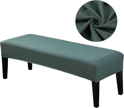 Miniatura 8 de Fundas de banco rectangulares, funda extraíble para silla de comedor, ajuste suave, universal, elásticas, antipolvo, lavable, protector de asiento