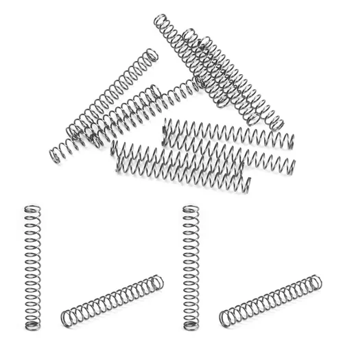Miniatura 19 de MroMax 20Pcs Compressed Spring, 0.04" Wire Dia, 0.31" OD, 1.57" Free Length, Gray Black Spring Steel Extended Coil Compression Spring