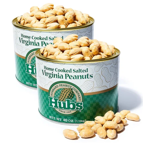 Hubs Virginia Cacahuetes Salados 2 packs de 40 oz latas.