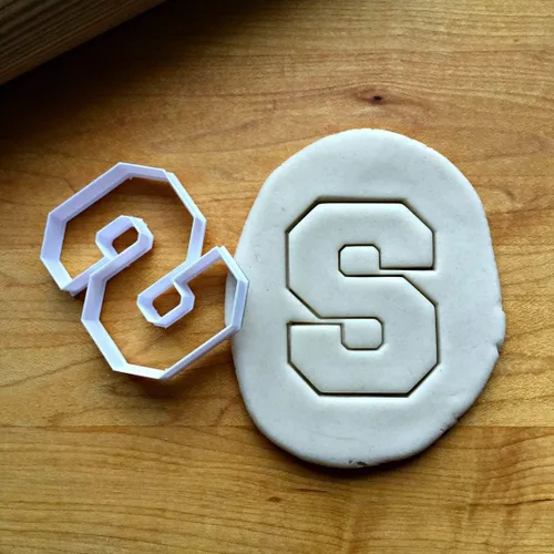 Miniatura 2 de Sweet Prints Inc Varsity Letter S - Cortador de galletas, apto para lavavajillas
