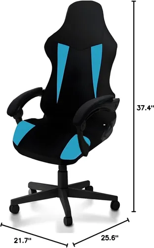 Miniatura 8 de Fundas para Sillas Gaming Solamente, Elásticas Suaves Gruesas de Malla Transpirable Resistentes a Rayones Funda de Asiento para Silla Gaming con 2