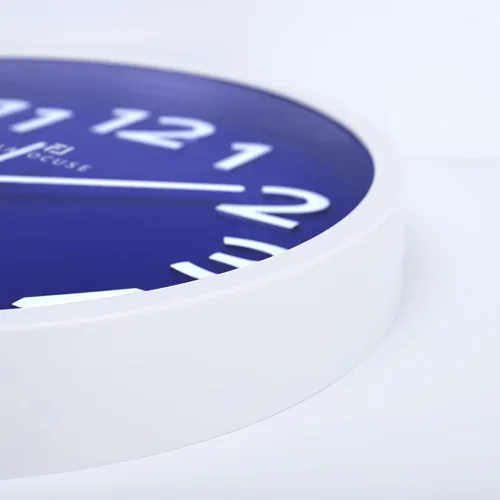 Miniatura 7 de Lafocuse Reloj de pared azul con números 3D de 12 pulgadas para decoración de sala de estar, moderno reloj de pared de cocina funciona