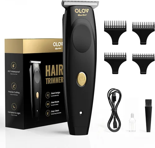 Cortadora de pelo para hombres, recortadora de barba inalámbrica con hoja en T, cortadora de pelo recargable profesional para cortar el cabello