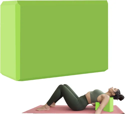 Miniatura 17 de Bloque de yoga – Espuma EVA de soporte sin látex – Superficie suave antideslizante con bordes biselados para yoga, pilates, meditación – Accesorios