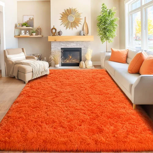 Miniatura 79 de Awaytail Alfombra Esponjosa Lavable 2x3 Pies, Pura Negra Alfombra para Silla de Escritorio Antideslizante, Alfombra Supersuave para Niños