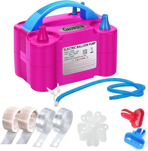 Growsun Bomba eléctrica de globos de 110 V 600 W, kit de arco de guirnalda de globos, inflador de aire para decoración de globos de fiesta, tira de