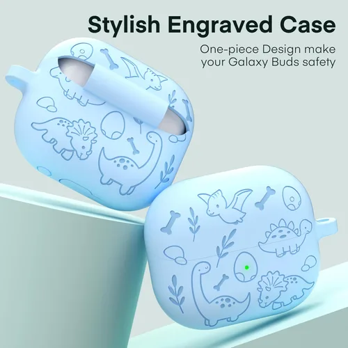 Miniatura 3 de Maxjoy Funda compatible con Samsung Galaxy Buds 3 Pro / Galaxy Buds 3 (2024), funda protectora de silicona grabada para Galaxy Bud 3 para mujeres