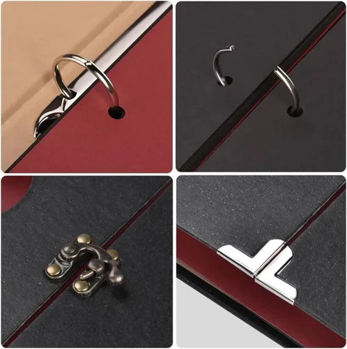 Miniatura 4 de AIOR Álbum de fotos de 60 páginas de tapa dura, álbum de recortes con esquinas de fotos para aniversario, día de San Valentín, Navidad, regalos