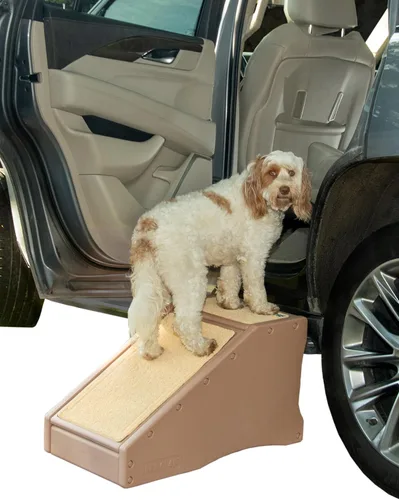 Miniatura 7 de Pet Gear Combinación de escalera y rampa para perros/gatos, fácil paso, ligero/portátil, resistente, fácil montaje (no requiere herramientas), 1