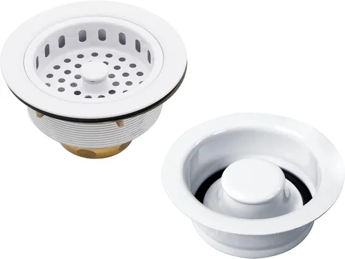Miniatura 10 de Westbrass A2165-01 - Colador grande de cesta de cocina estilo poste de 4-1/4 pulgadas con brida de eliminación de residuos y tapón de drenaje, latón