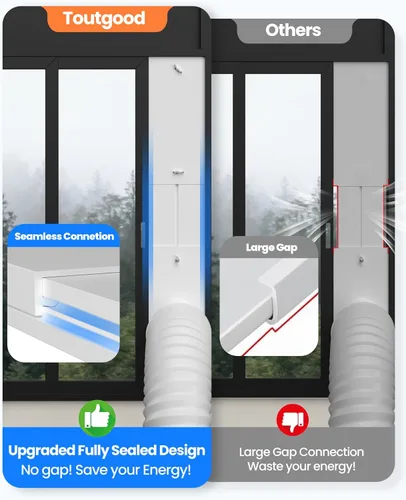 Miniatura 3 de Kit de ventilación de aire acondicionado portátil con manguera de escape de 82 pulgadas de largo, 5.9 pulgadas de diámetro, 13 piezas de sello
