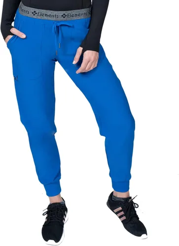 Miniatura 3 de Elements Select ES2936 - Conjunto de 7 bolsillos elástico en 4 direcciones con cuello en V y pantalones quirúrgicos para mujer