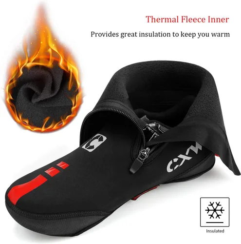 Miniatura 2 de CXWXC Cycling Shoe Covers Neoprene Waterproof,Winter Thermal Warm Full Bicycle Overshoes for Men Women,Road Mountain Bike Booties
