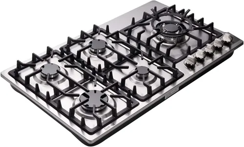 Miniatura 9 de Deli-kit® Placa de cocina de gas de 34 pulgadas, doble combustible sellado, 5 quemadores, cocina de gas de acero inoxidable, cocina de gas Drop-In