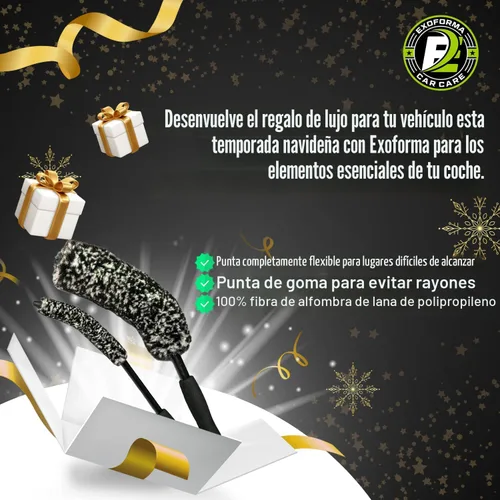 Miniatura 2 de ExoForma Juego de cepillos flexibles, juego único de 2 piezas de cepillos de rueda ajustables que se limpia detrás de las ruedas, fibra de lana