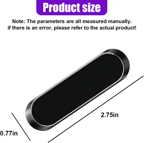 Miniatura 2 de Soporte magnético para teléfono para automóvil, soporte plano para tablero de instrumentos del automóvil, soporte para teléfono celular con placa