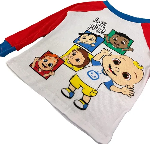 Miniatura 8 de CoComelon Conjunto de pijama de algodón ajustado de 4 piezas para niños pequeños