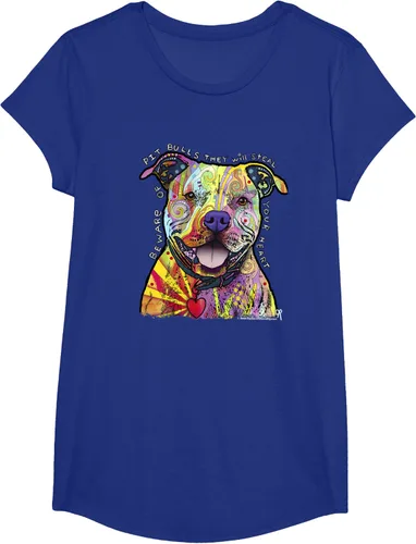 Miniatura 24 de Beware Of Pit Bulls, Dean Russo Pitbull Original - Camiseta para amantes de los perros, Negro