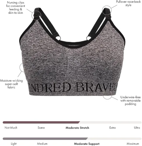 Miniatura 2 de Kindred Bravely Sublime Busty - Brasier deportivo de lactancia y maternidad de bajo impacto para F, G, H, I Cup (terracota ombrado)