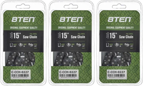 Miniatura 25 de 8TEN Cadena de motosierra semi cincel de 6 pulgadas .050 1/4 42 DL para Worx WG320 Black & Decker LLP120 (paquete de 3)