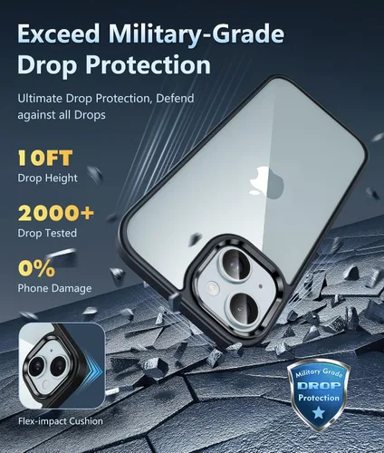 Miniatura 775 de FNTCASE Funda para iPhone 13 Pro-Max: Fundas magnéticas transparentes compatibles con Magsafe Slim anti amarillamiento protección contra caídas