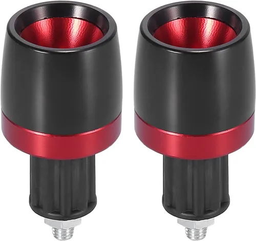 Miniatura 9 de Motoforti 2 unids Universal 0.709 in Manillar End Tapas Plug Bar End CNC Aleación de aluminio para motocicleta Negro