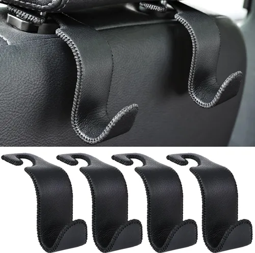 Miniatura 14 de Amooca - Gancho para reposacabezas de asiento de coche, 4 unidades, organizador de almacenamiento universal para bolso de mano, abrigo, ajuste Azul